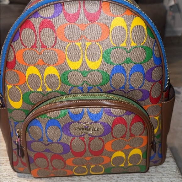 Coach Multicolor Signature Backpack - Picture 1 of 6